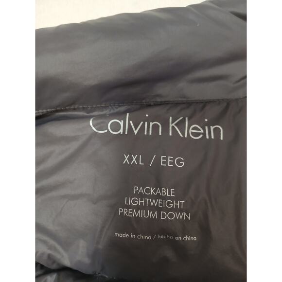 Calvin Klein DUCK DOWN Packable Puffer Jacket Women XXL Gray Lightweight Premium - Picture 15 of 16